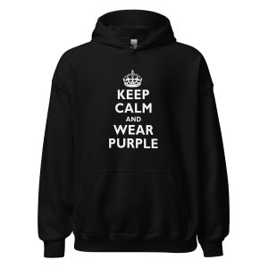 Keep Calm and Wear Purple -Epilepsy Awareness Unisex Hoodie