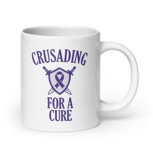 Crusading For A Cure - Epilepsy Awareness White glossy mug