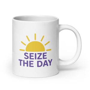 Seize The Day - Epilepsy Awareness White glossy mug