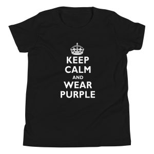 Keep Calm and Wear Purple -Epilepsy Awareness Kids T-Shirt